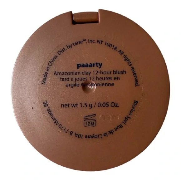 Tarte Amazonian Clay 12-Hour Blush Paaarty Mini 0.05 oz New Unused - Picture 3 of 3